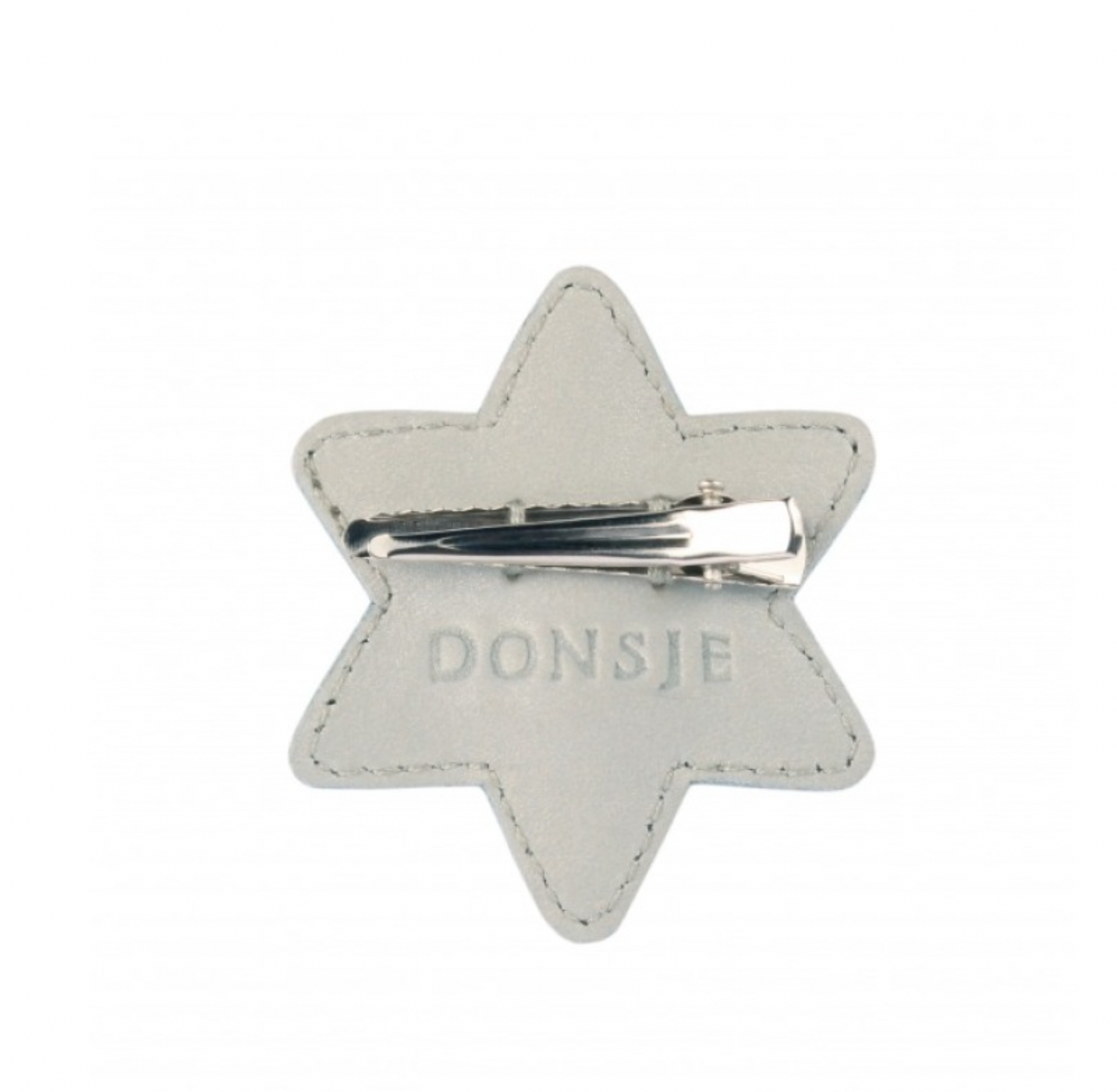 Donsje Sozo Hairclip Snowflake - Light Grey Metallic Nubuck