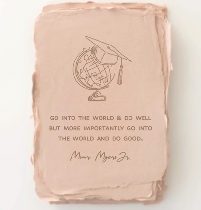 Paper Baristas Graduation Greeting Card- Go Into the World &amp; Do Good