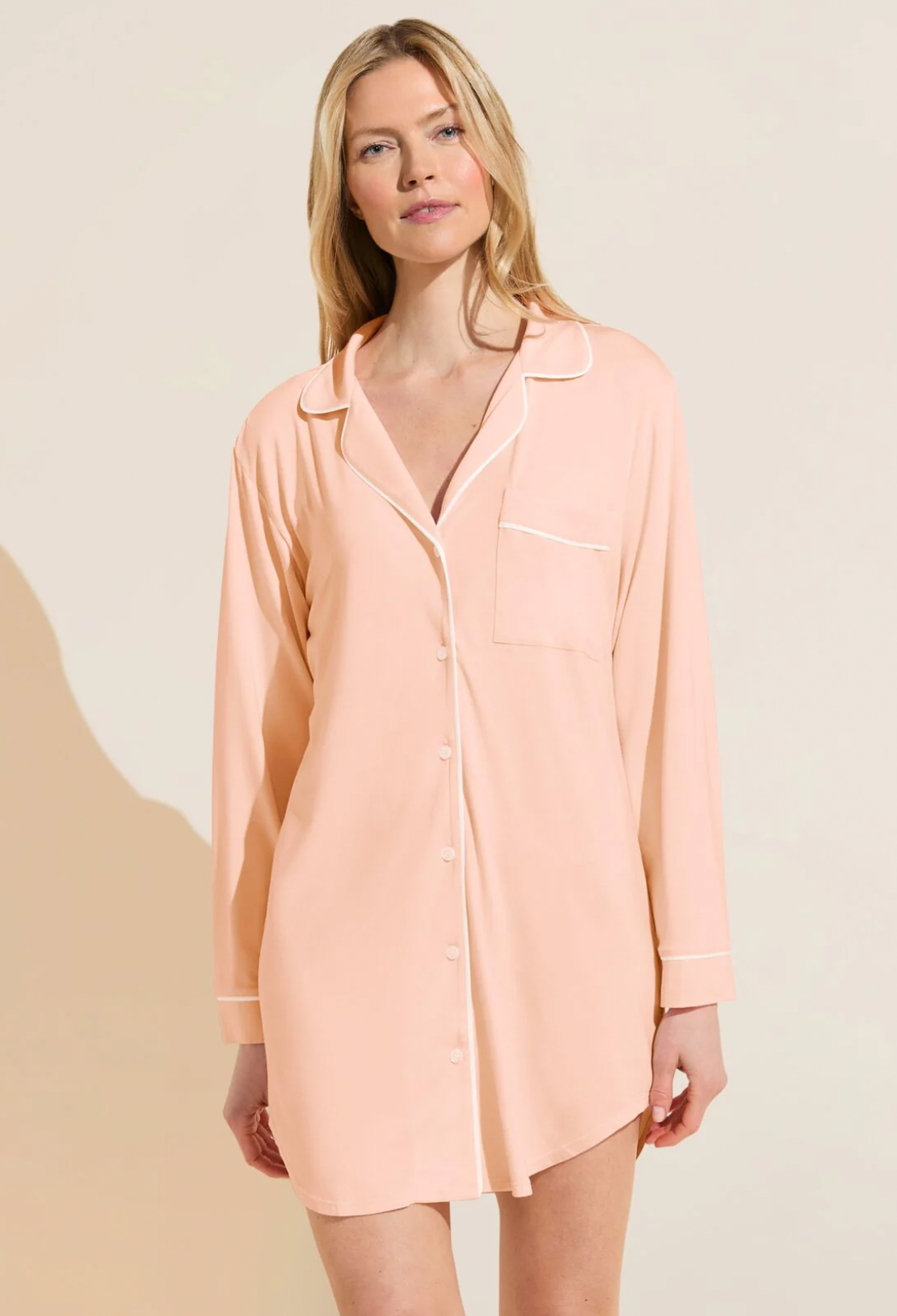 Eberjey Gisele Sleepshirt - Petal Pink / Ivory