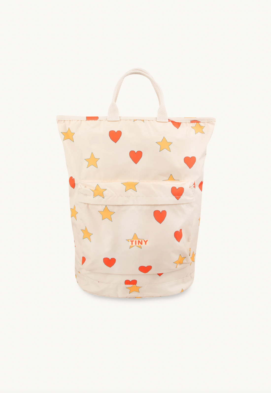 Tiny Cottons Hearts Stars Totepack - Light Cream