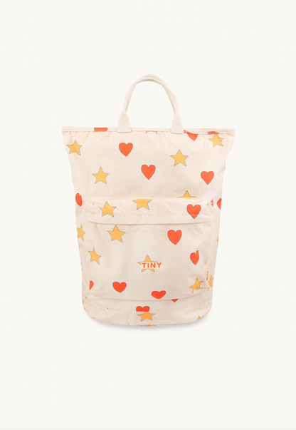 Tiny Cottons Hearts Stars Totepack - Light Cream