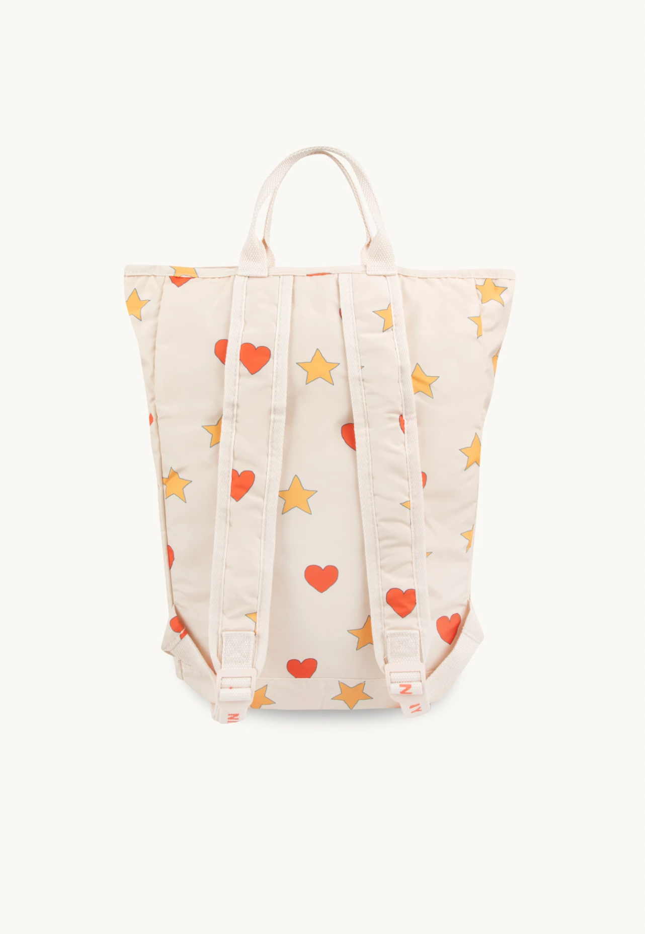 Tiny Cottons Hearts Stars Totepack - Light Cream