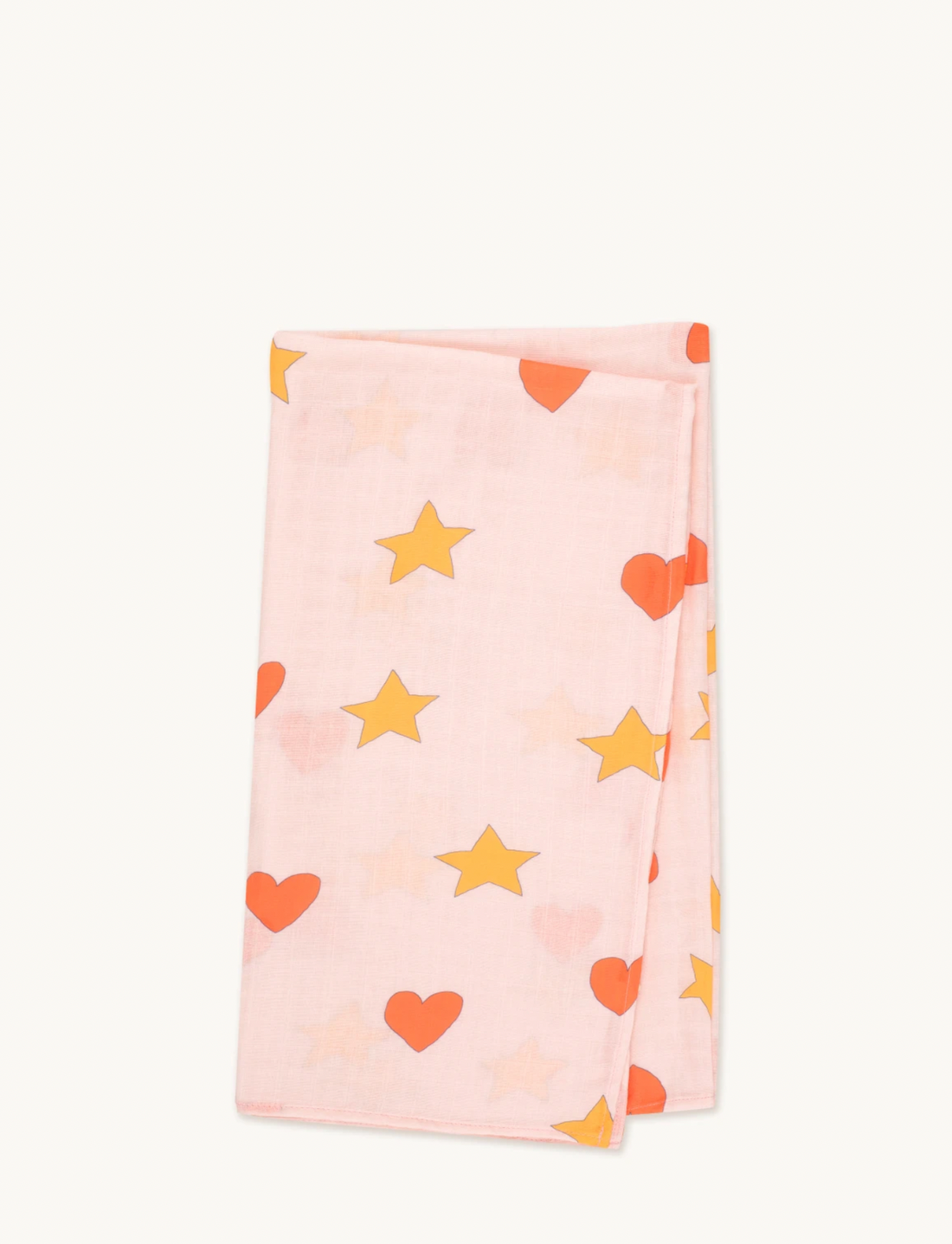 Tiny Cottons Hearts &amp; Stars Swaddle - Pastel Pink