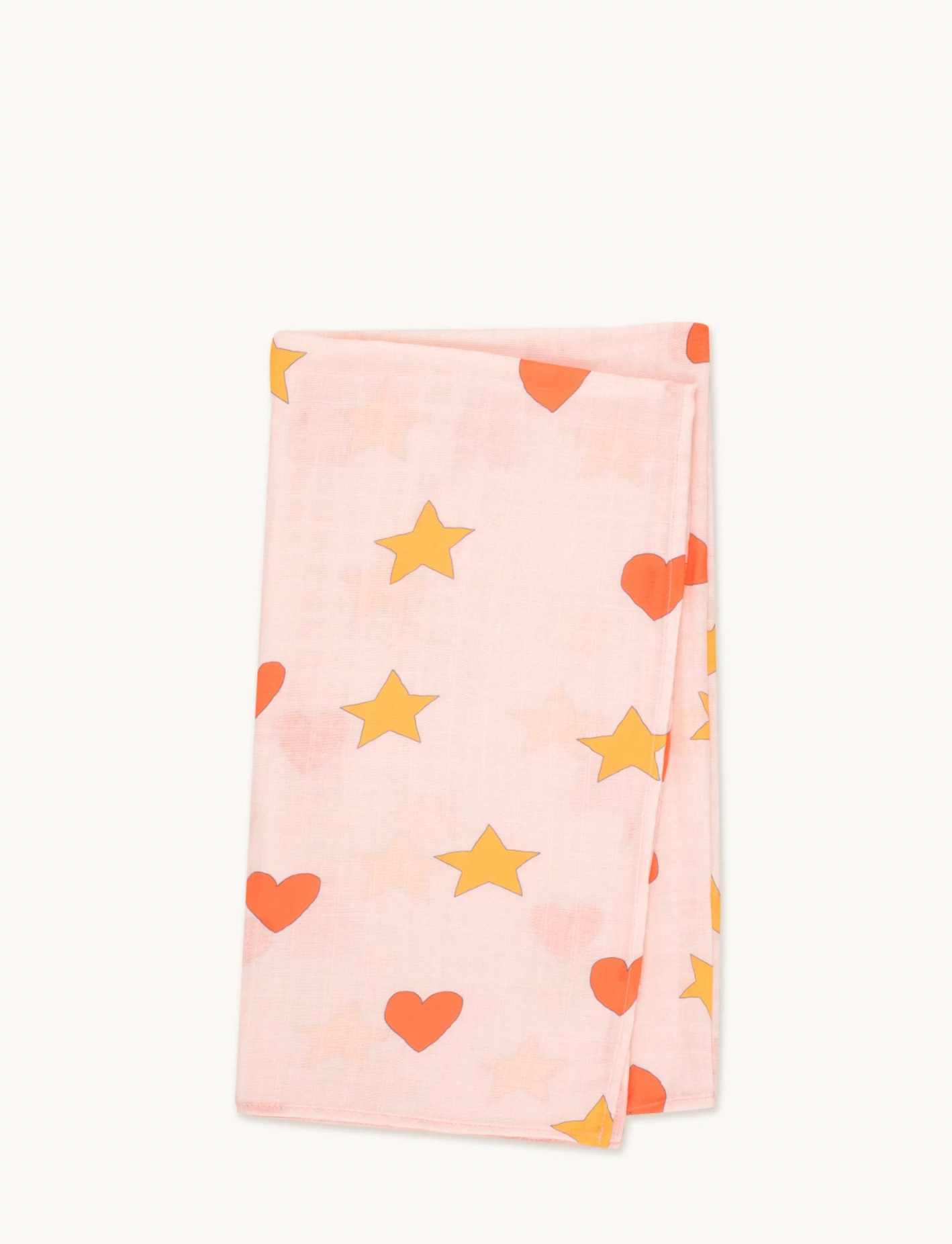 Tiny Cottons Hearts &amp; Stars Swaddle - Pastel Pink