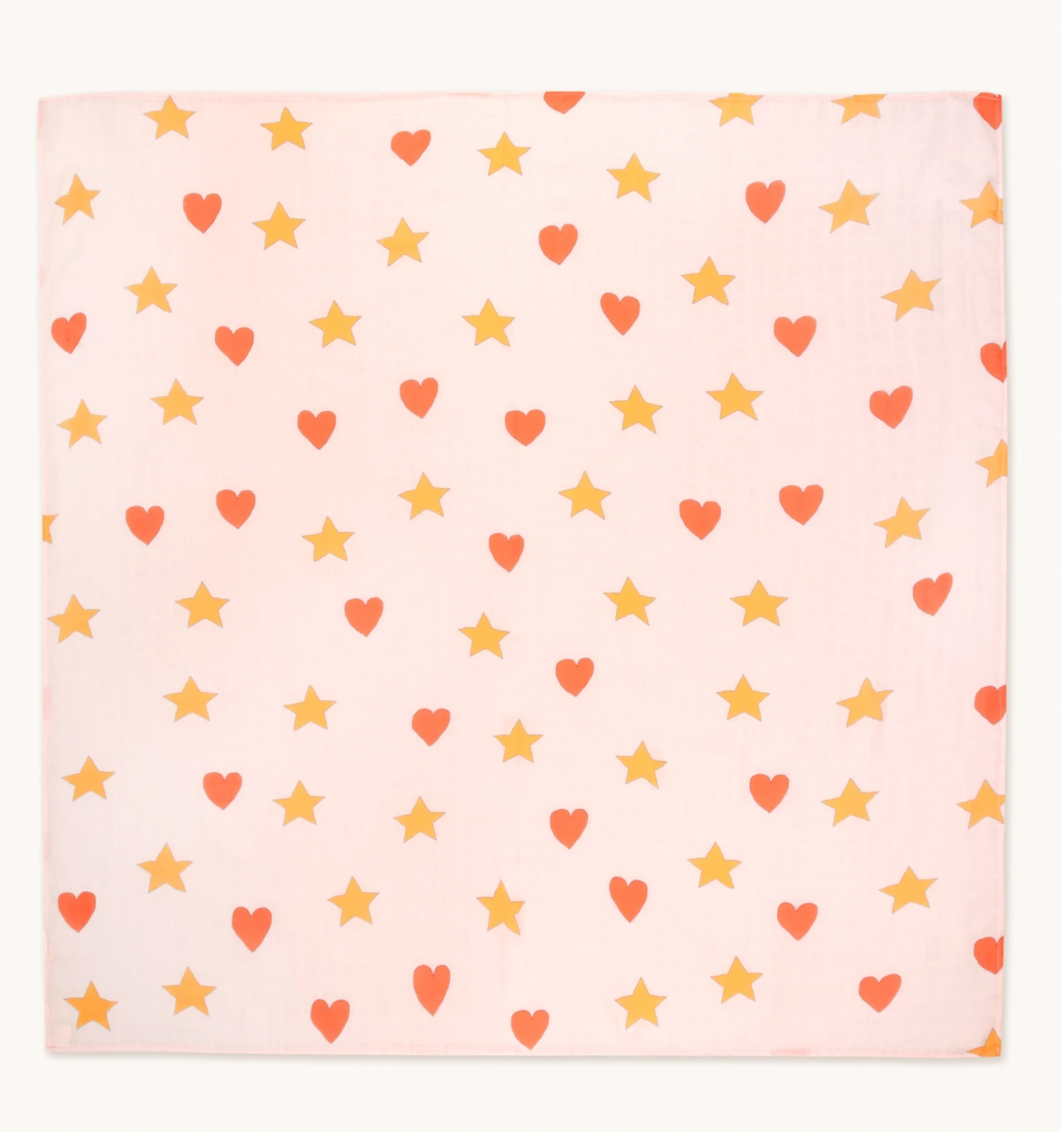 Tiny Cottons Hearts &amp; Stars Swaddle - Pastel Pink