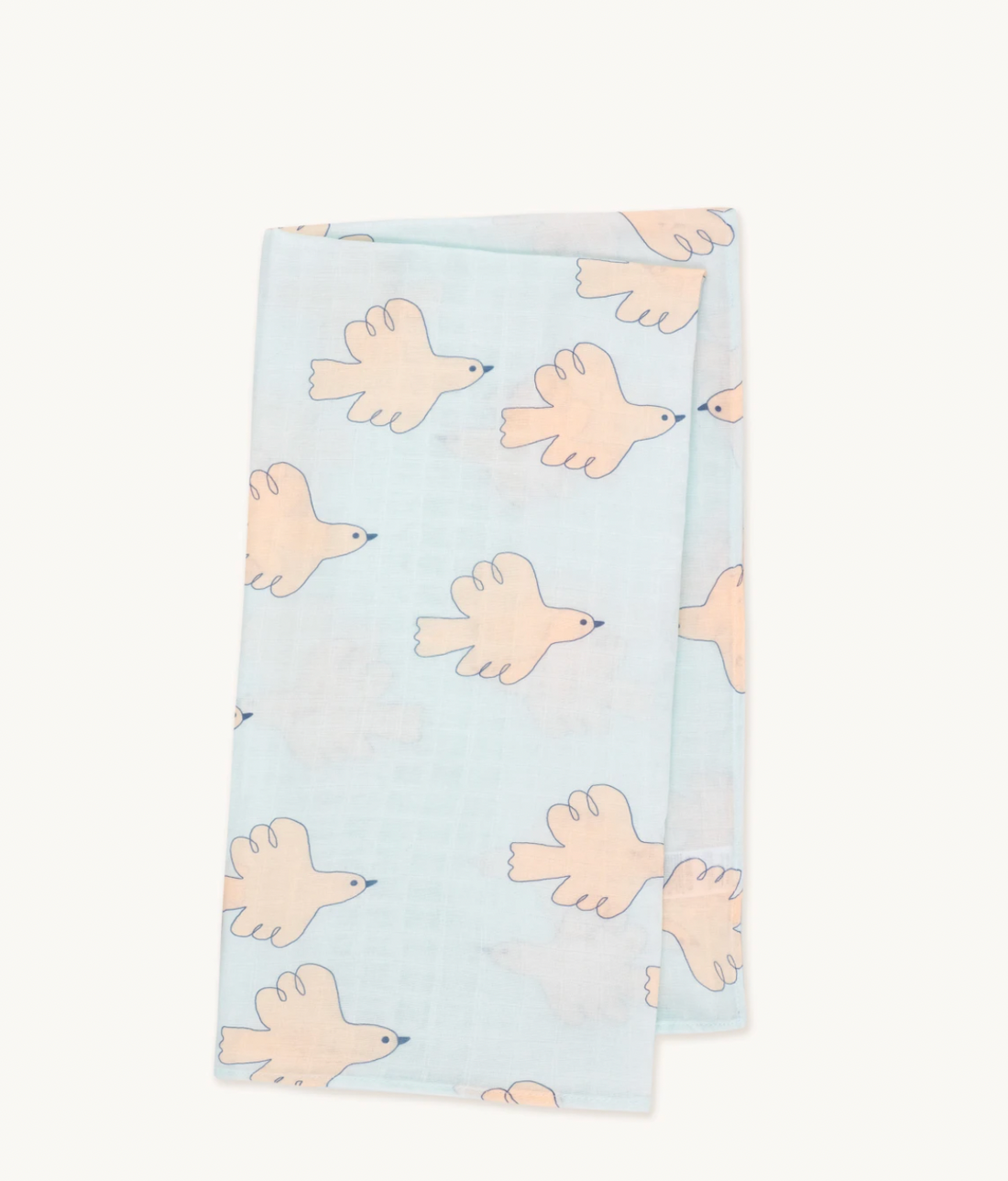 Tiny Cottons Doves Swaddle - Pastel Blue