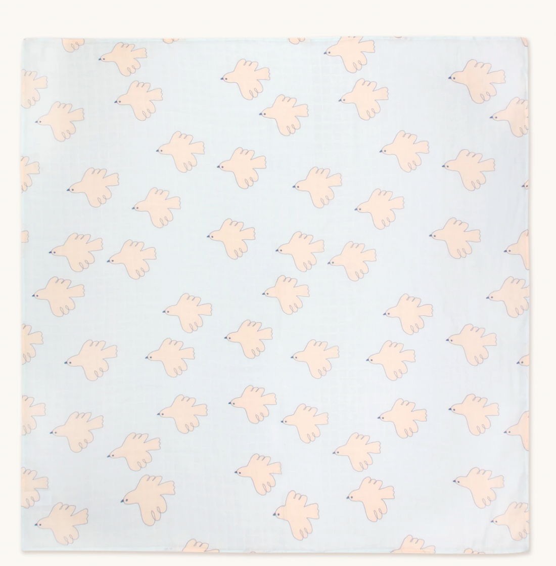 Tiny Cottons Doves Swaddle - Pastel Blue