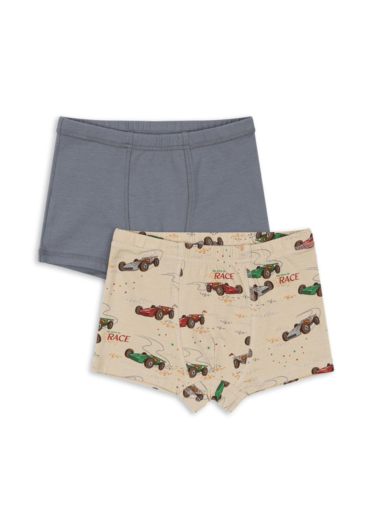 Konges Sløjd Basic 2 Pack Boy Boxers GOTS - Tradewinds / Grand Prix