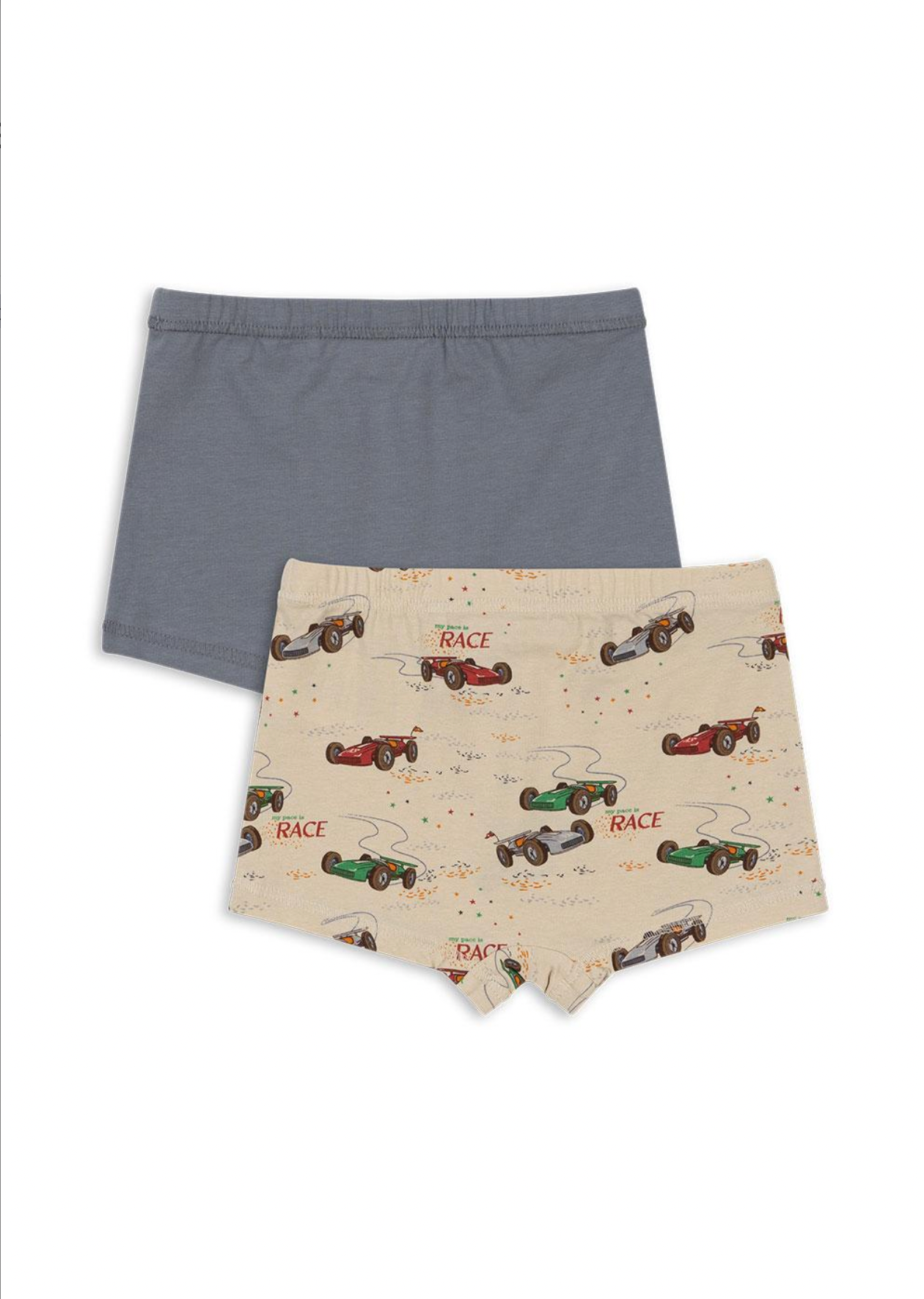 Konges Sløjd Basic 2 Pack Boy Boxers GOTS - Tradewinds / Grand Prix