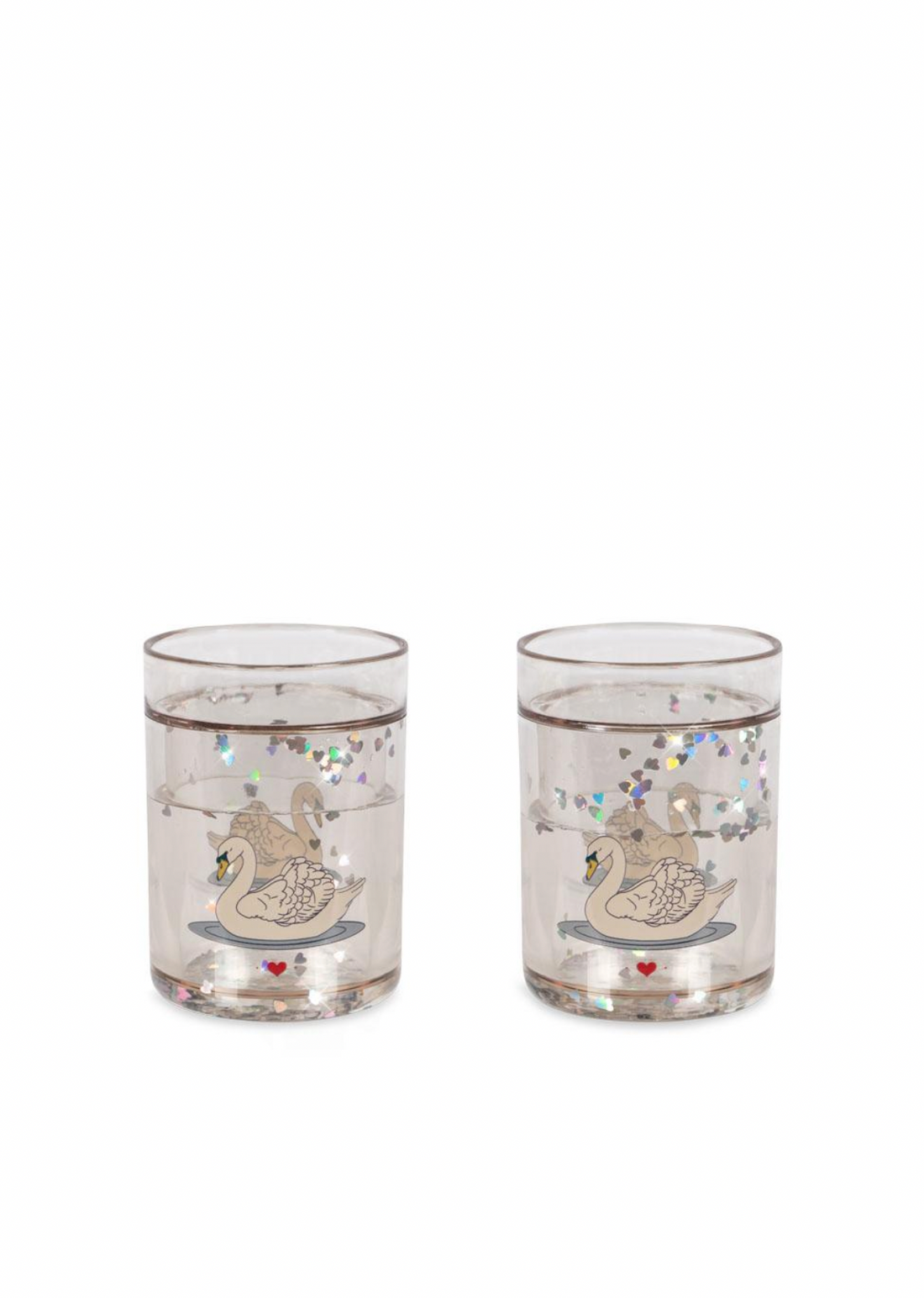 Konges Sløjd 2 Pack Glitter Cups - Swan Off White