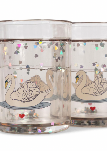 Konges Sløjd 2 Pack Glitter Cups - Swan Off White