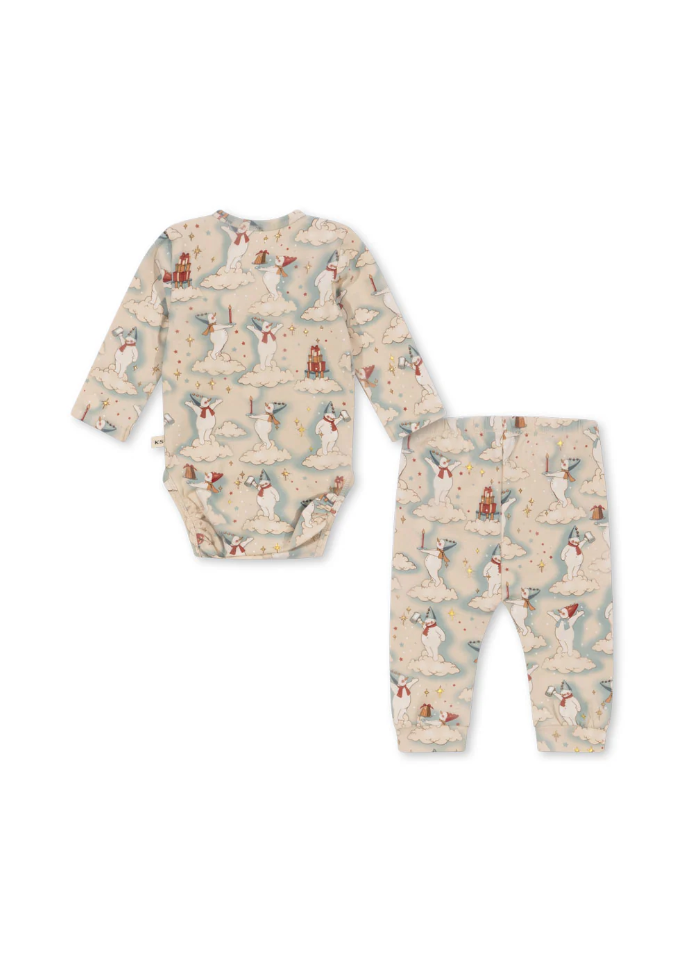 Konges Sløjd Basic Newborn Set Gots - Let It Snow