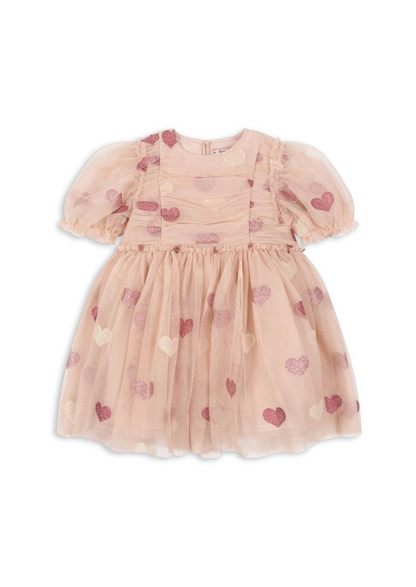 Konges Sløjd Tullie Dress - Heart Rose Glitter