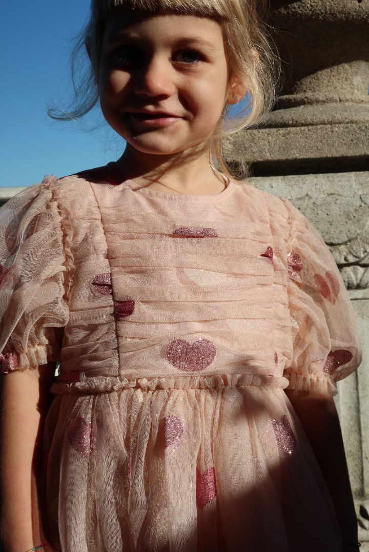 Konges Sløjd Tullie Dress - Heart Rose Glitter