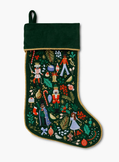 Rifle Paper Co. Nutcracker Embroidered Stocking