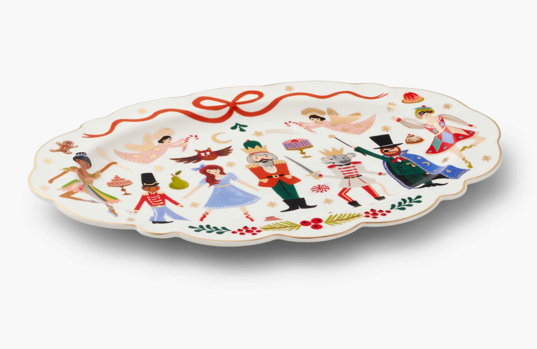 Rifle Paper Co. Nutcracker Large Porcelain Serving Platter