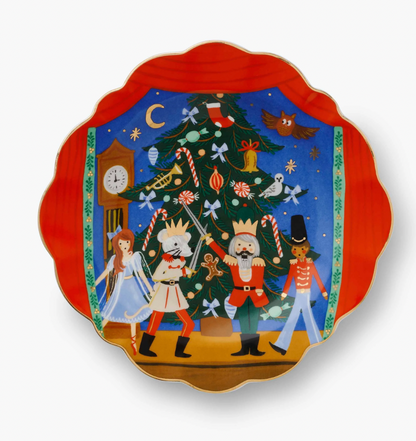 Rifle Paper Co. Nutcracker Porcelain Dessert Plate Set