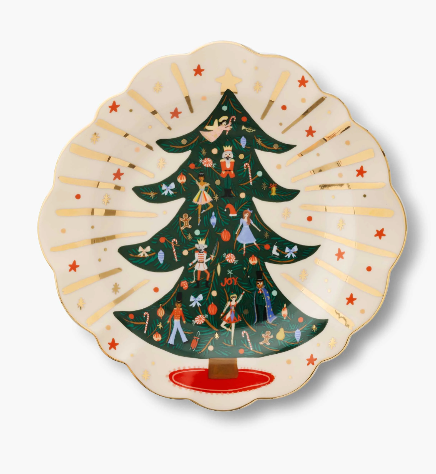 Rifle Paper Co. Nutcracker Porcelain Dessert Plate Set