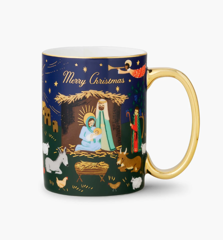 Rifle Paper Co. Nativity Scene Porcelain Mug