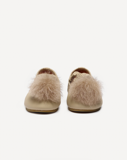 Donsje Izebella Ballerinas - Ivory Sheep Leather