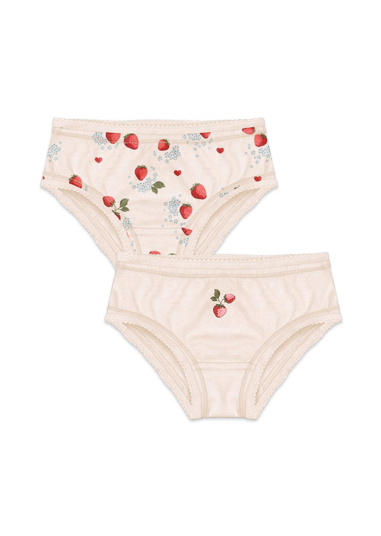 Konges Sløjd Basic 2 Pack Girl Underwearpants GOTS - Marmalade Mix