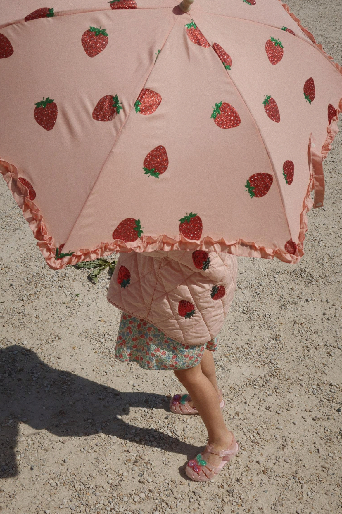 Konges Sløjd Frill Umbrella - Strawberry Glitter