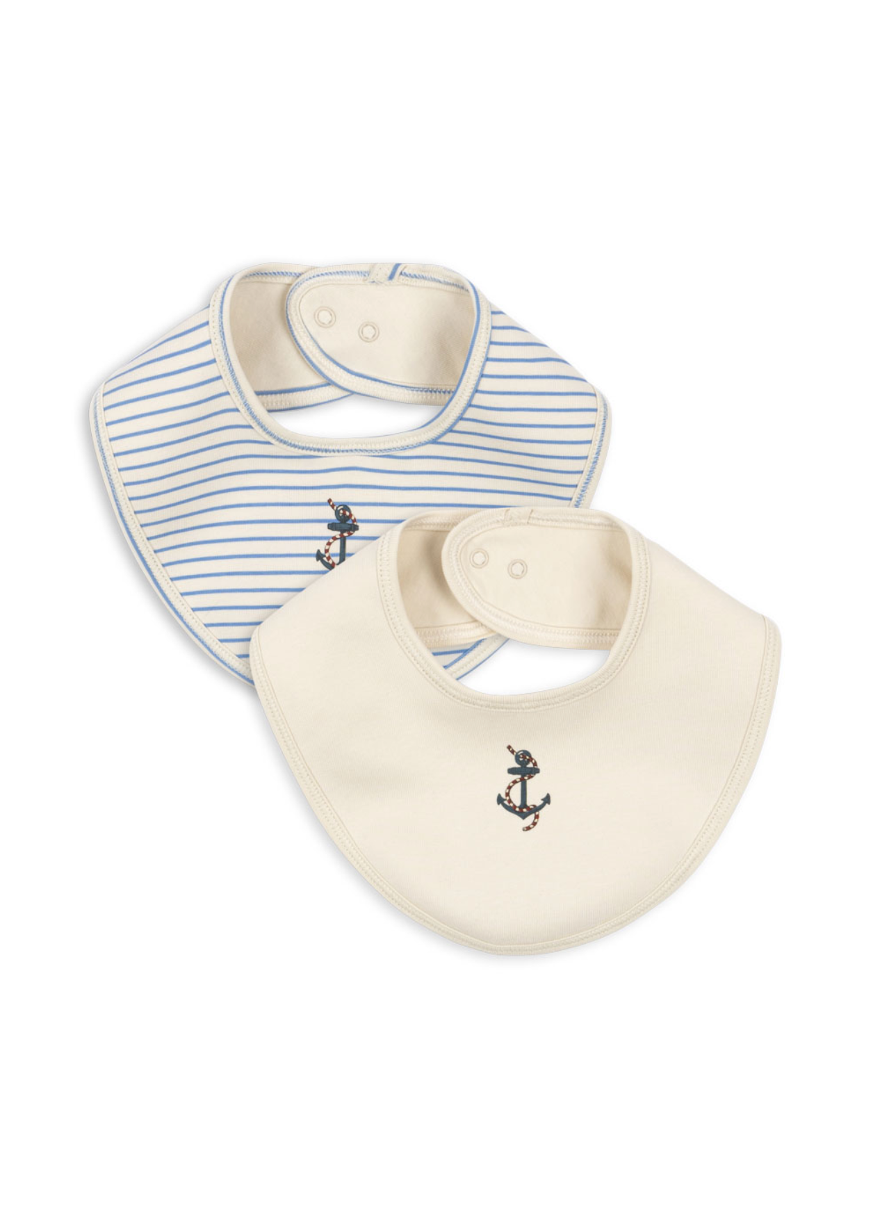 Konges Sløjd Basic 2 Pack Bib - Stripe Provence Mix