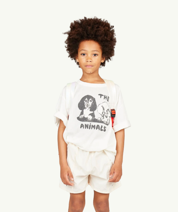 The Animals Observatory Rooster Oversize Kids T-Shirt - Cp White