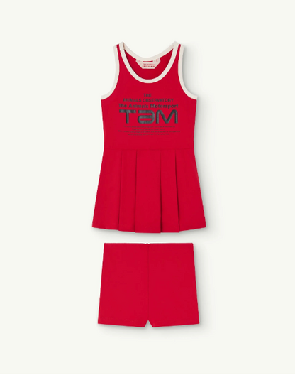 The Animals Observatory Vulture Kids Dress - Red