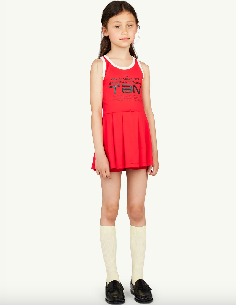 The Animals Observatory Vulture Kids Dress - Red