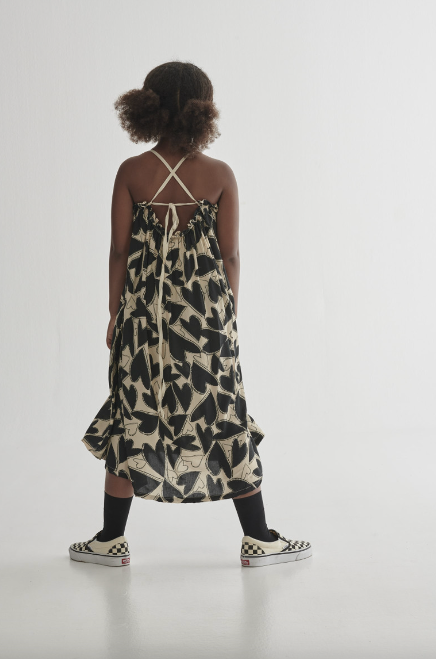 Little Creative Factory Chaotic Love Sundress - Black &amp; Cream