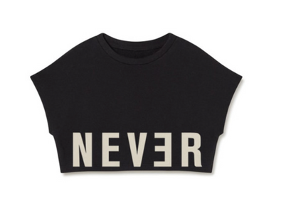 Little Creative Factory Nevermore Crop Top - Black