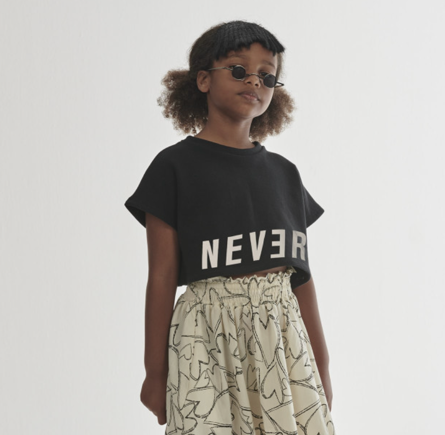 Little Creative Factory Nevermore Crop Top - Black