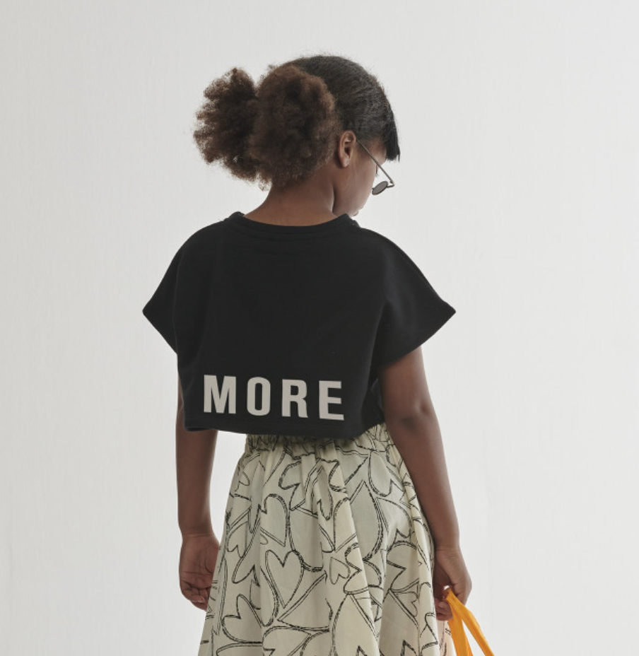 Little Creative Factory Nevermore Crop Top - Black