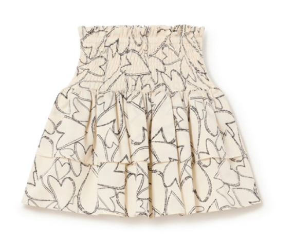 Little Creative Factory Blank Love Mini Skirt - Cream &amp; Black