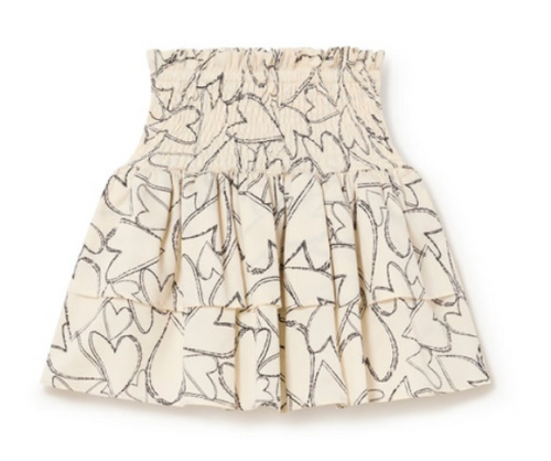 Little Creative Factory Blank Love Mini Skirt - Cream & Black