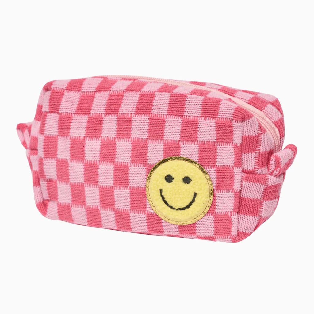 Malibu Sugar Cosmetic Pouch - Pink Check