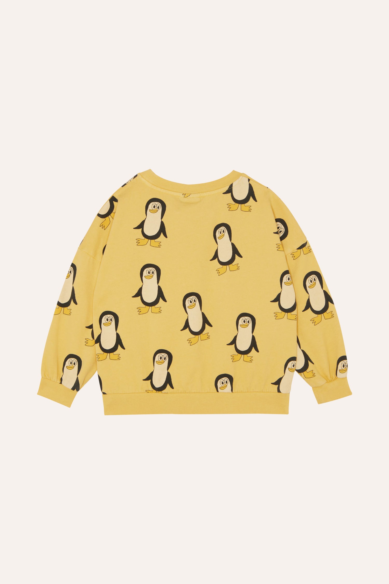 The Campamento Penguins All Over Oversized Kids Sweatshirt - Yellow