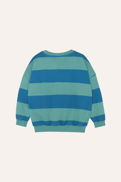 The Campamento Blue Stripes Oversized Kids Sweatshirt - Blue