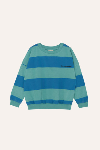 The Campamento Blue Stripes Oversized Kids Sweatshirt - Blue