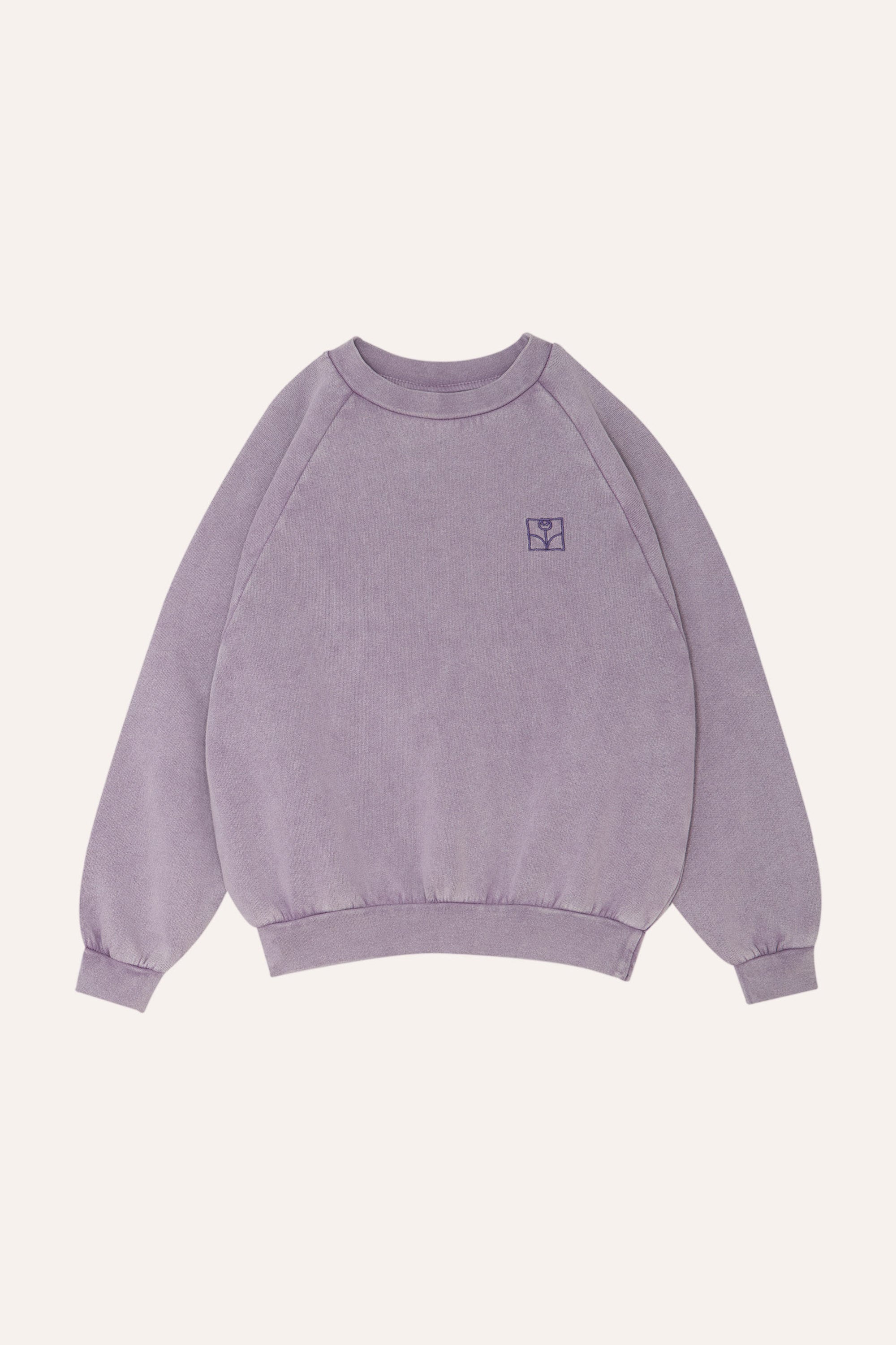 The Campamento Purple Washed Oversized Kids Sweatshirt - Purple