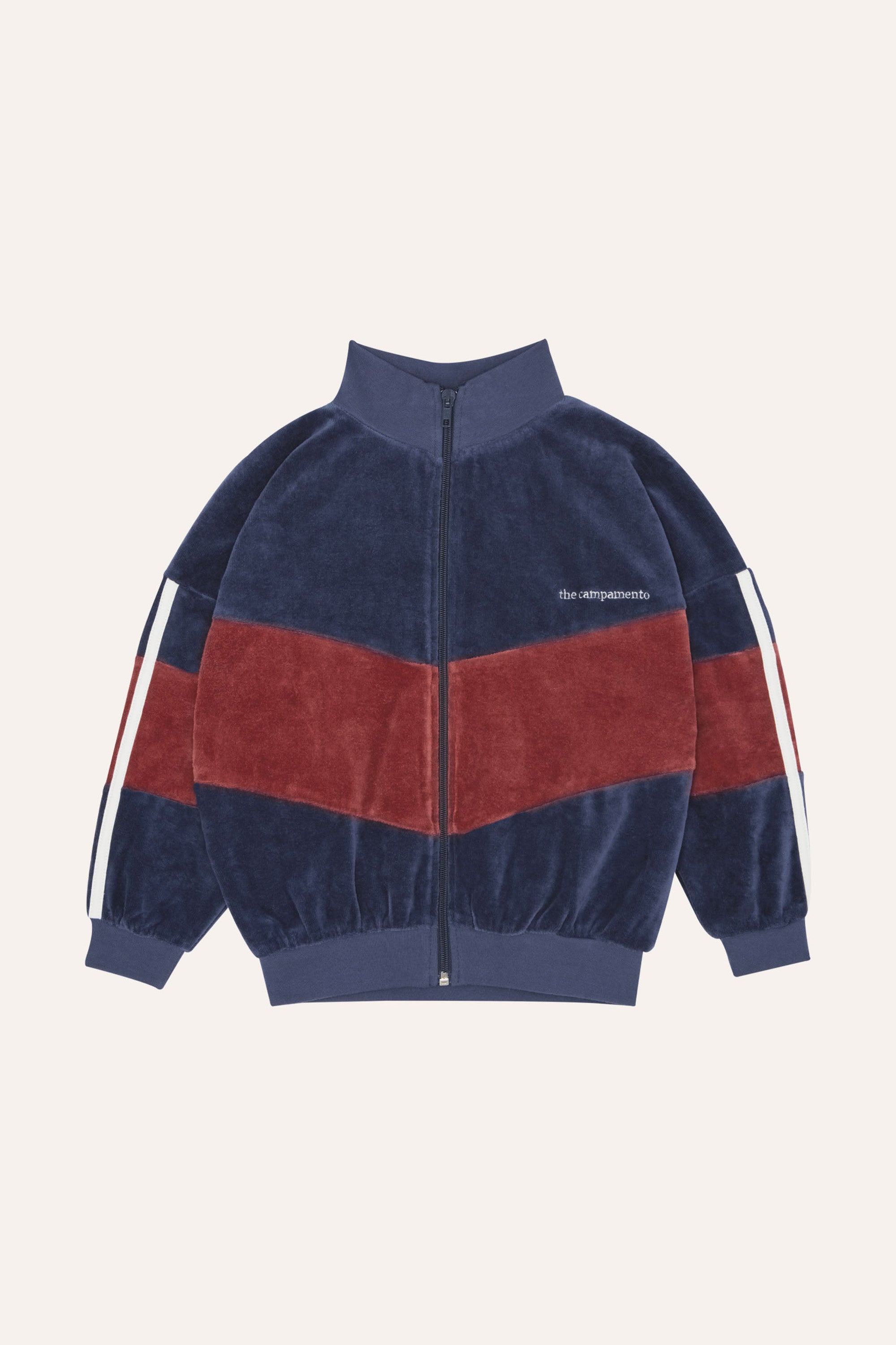 The Campamento Contrasted Kids Zipped Sweatshirt - Blue