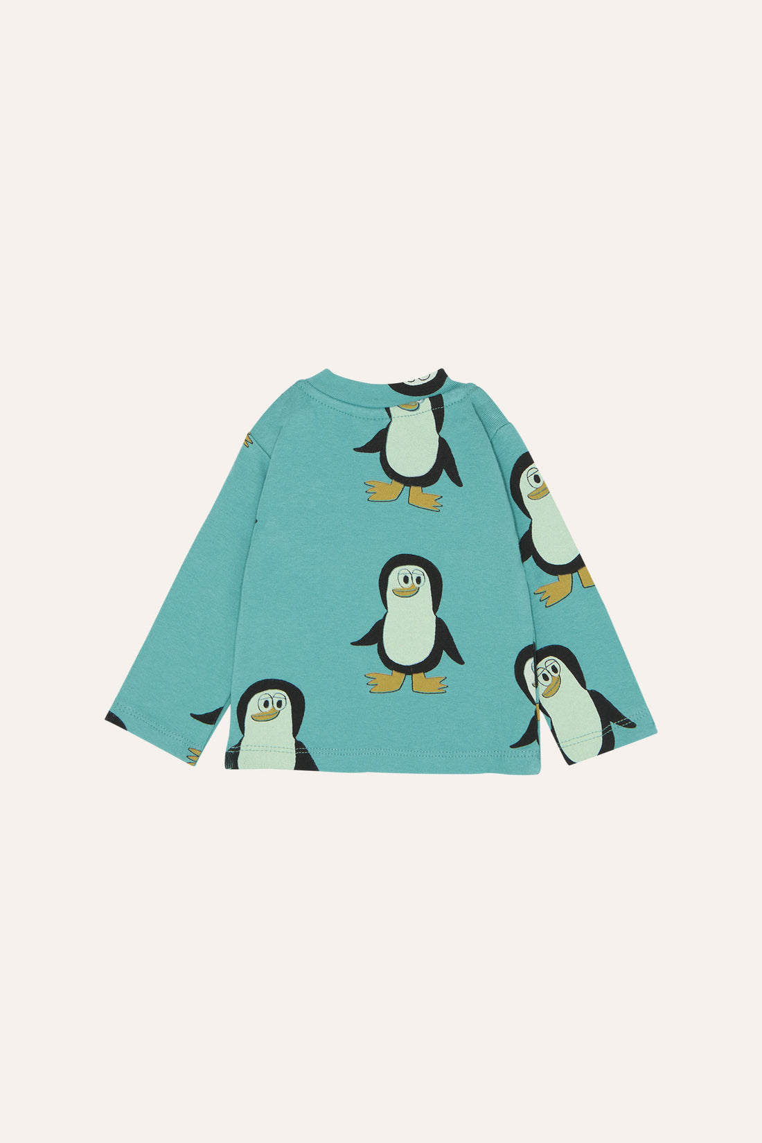 The Campamento Penguins All Over Long Sleeves Baby T-shirt - Light Blue