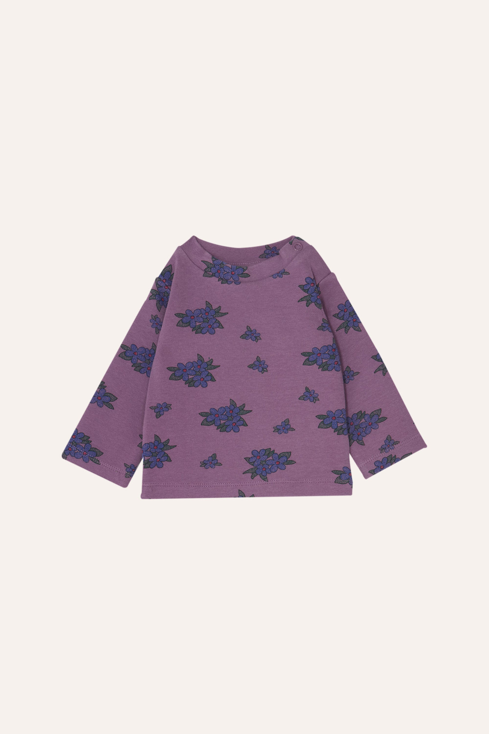 The Campamento Flowers Long Sleeves Baby T-shirt - Purple