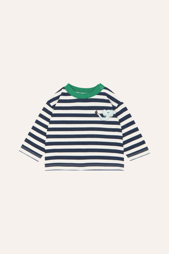 The Campamento Blue Stripes Long Sleeves Baby T-shirt - Blue