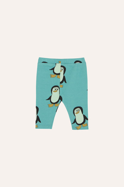 The Campamento Penguins All Over Baby Leggings - Light Blue