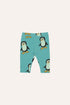 The Campamento Penguins All Over Baby Leggings - Light Blue