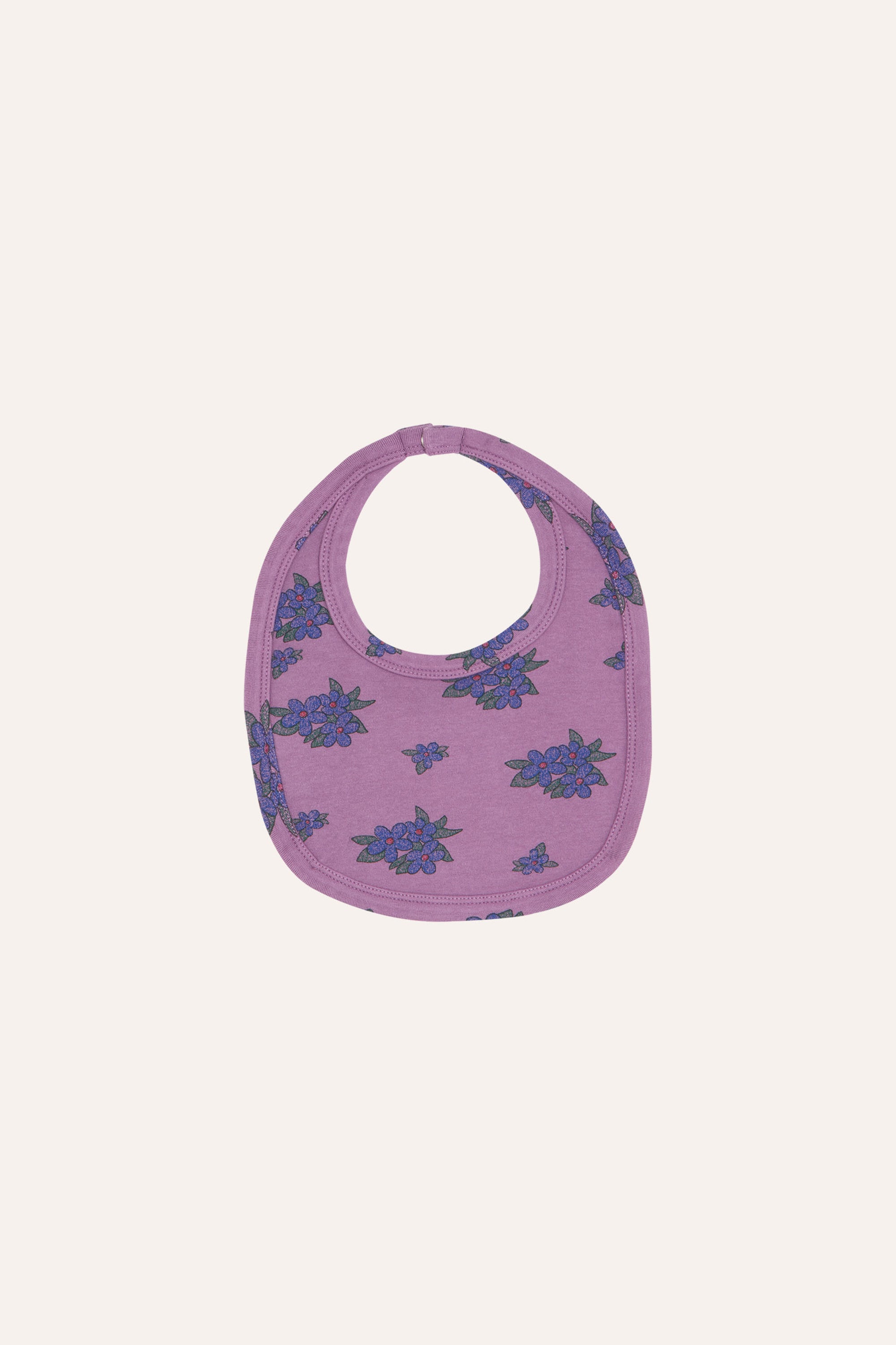 The Campamento Flowers Baby Bib - Purple