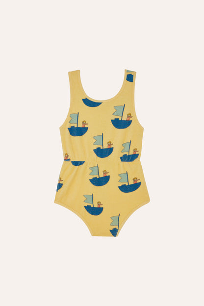 The Campamento Sailor Allover Kids Overall - Yellow