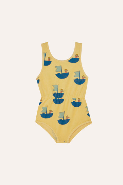 The Campamento Sailor Allover Kids Overall - Yellow